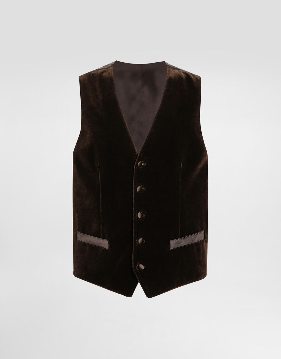 Smooth velvet vest
