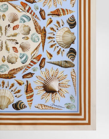Dolce & Gabbana Fular 90 x 90 con estampado de conchas Multicolor GQ260EG0TIU