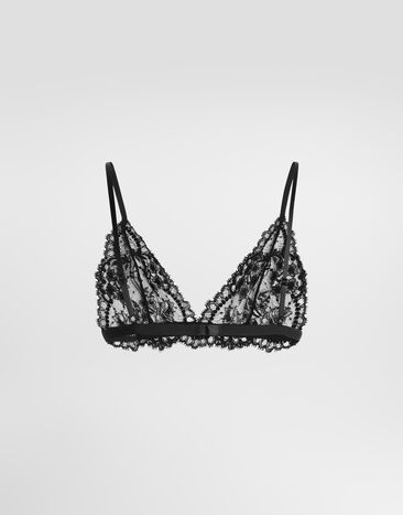 Dolce & Gabbana トライアングルブラ シャンティイレース ブラック O1B75TONI52