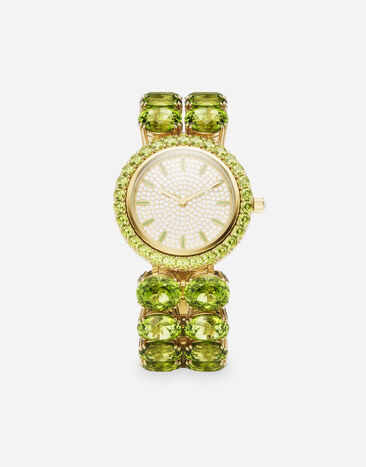 Dolce & Gabbana Anna watch in yellow gold 18Kt and peridots White WWQA2GWSPBL