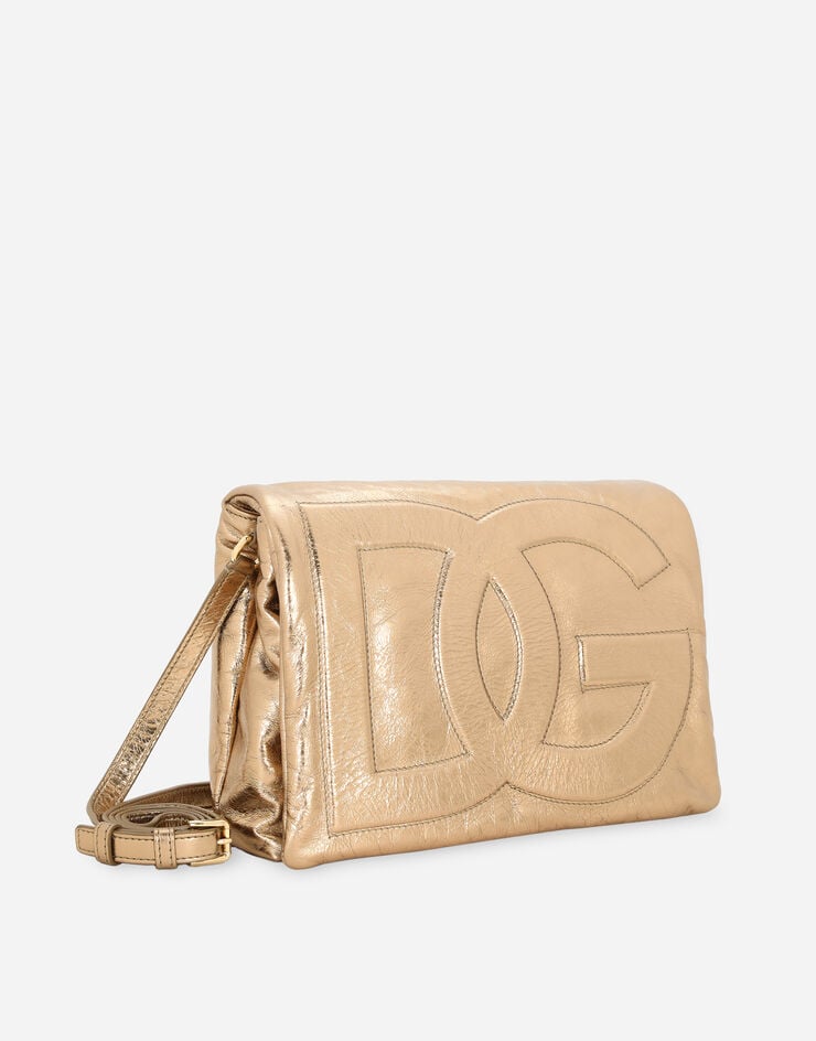 Dolce&Gabbana حقيبة كروس بودي Soft DG Logo ذهبي BB7550AO855