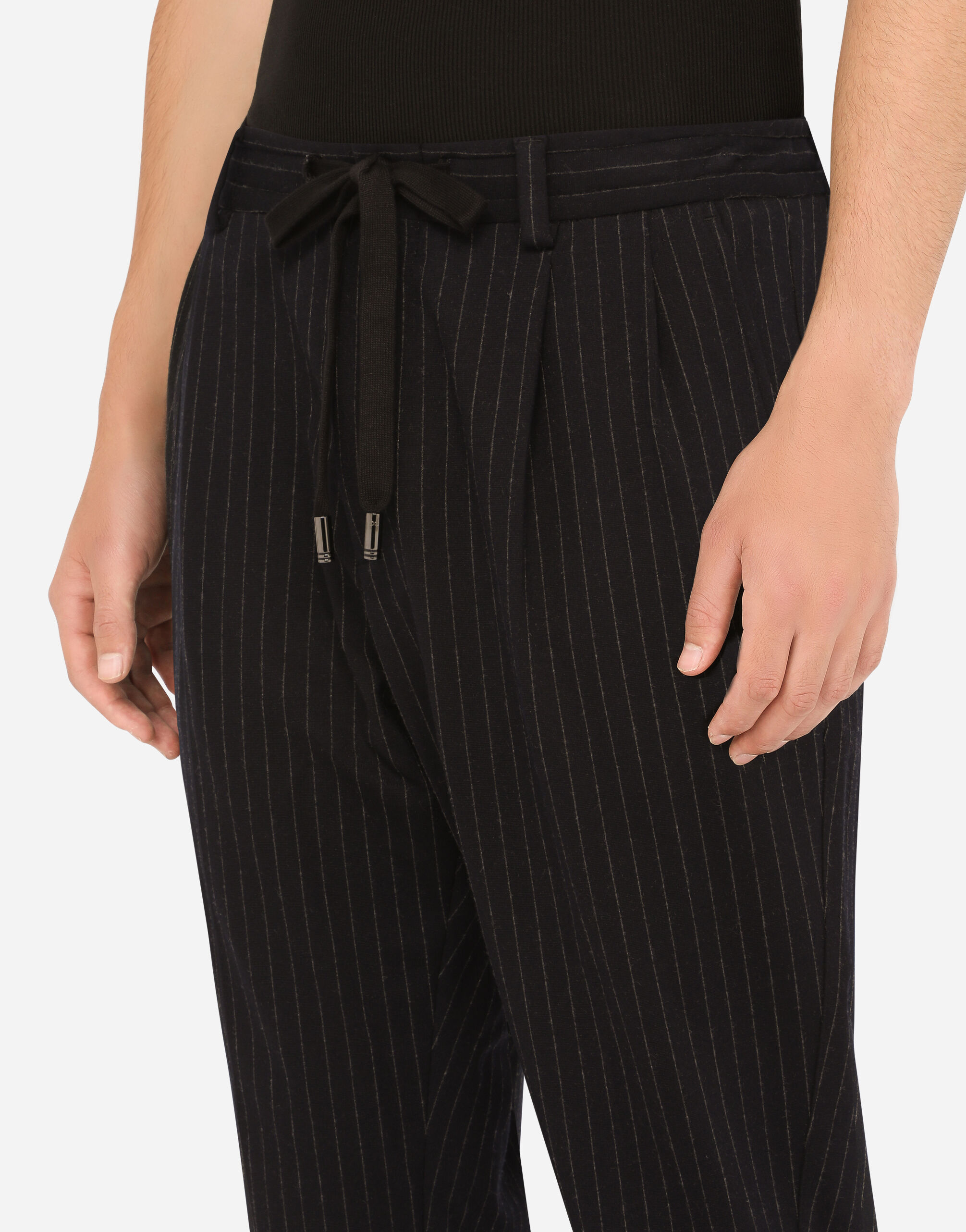 Pinstripe stretch pants top