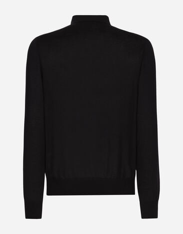 Dolce & Gabbana Extra-fine cashmere polo-shirt Blue GX831TJAWTY