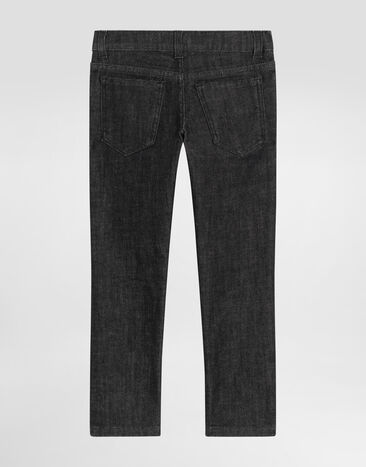 Dolce & Gabbana 5-pocket denim trousers with embroidery Multicolor L42F15LDD51