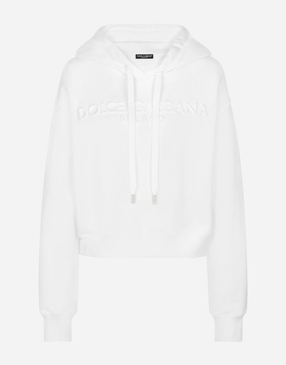FELPA CON CAPPUCCIO in White for Women | Dolce&Gabbana® US