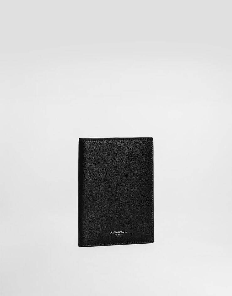 Dolce & Gabbana Funda para pasaporte en piel de becerro Negro BP2215AV956