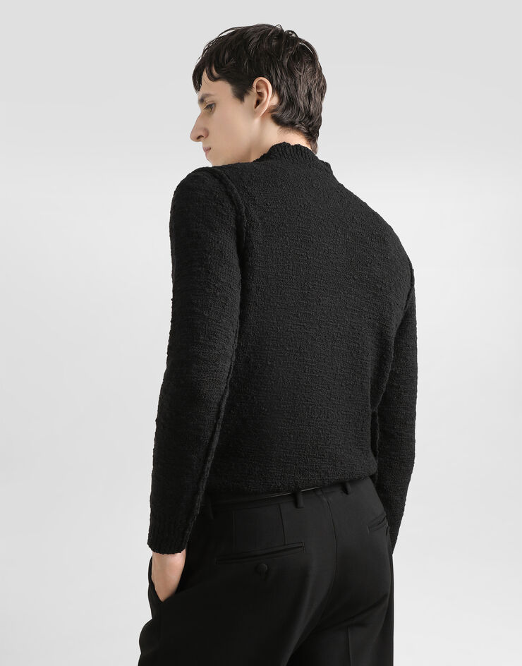 Dolce & Gabbana High-neck wool pullover Black GXW64ZJAM6Q