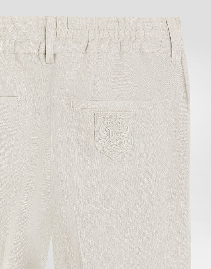 Dolce & Gabbana Linen trousers Beige L44P73FU4LH