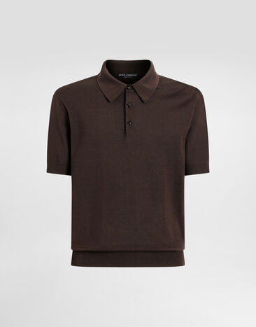 Dolce & Gabbana Short-sleeved cotton polo-shirt Multicolor GXZ64TJFMMS