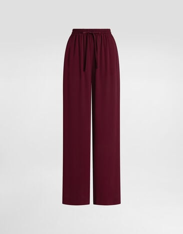 Dolce & Gabbana Silk crêpe trousers Purple I3J51WFU1ME