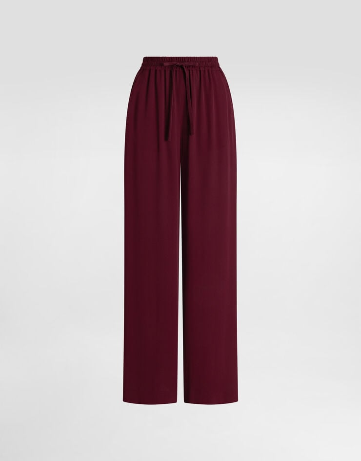 Dolce & Gabbana Silk crêpe trousers Purple I3J51WFU1ME