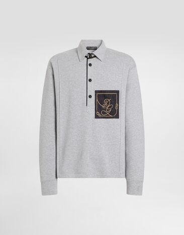 Dolce & Gabbana Melange cotton sweatshirt Grey G9CEIZHU7W4