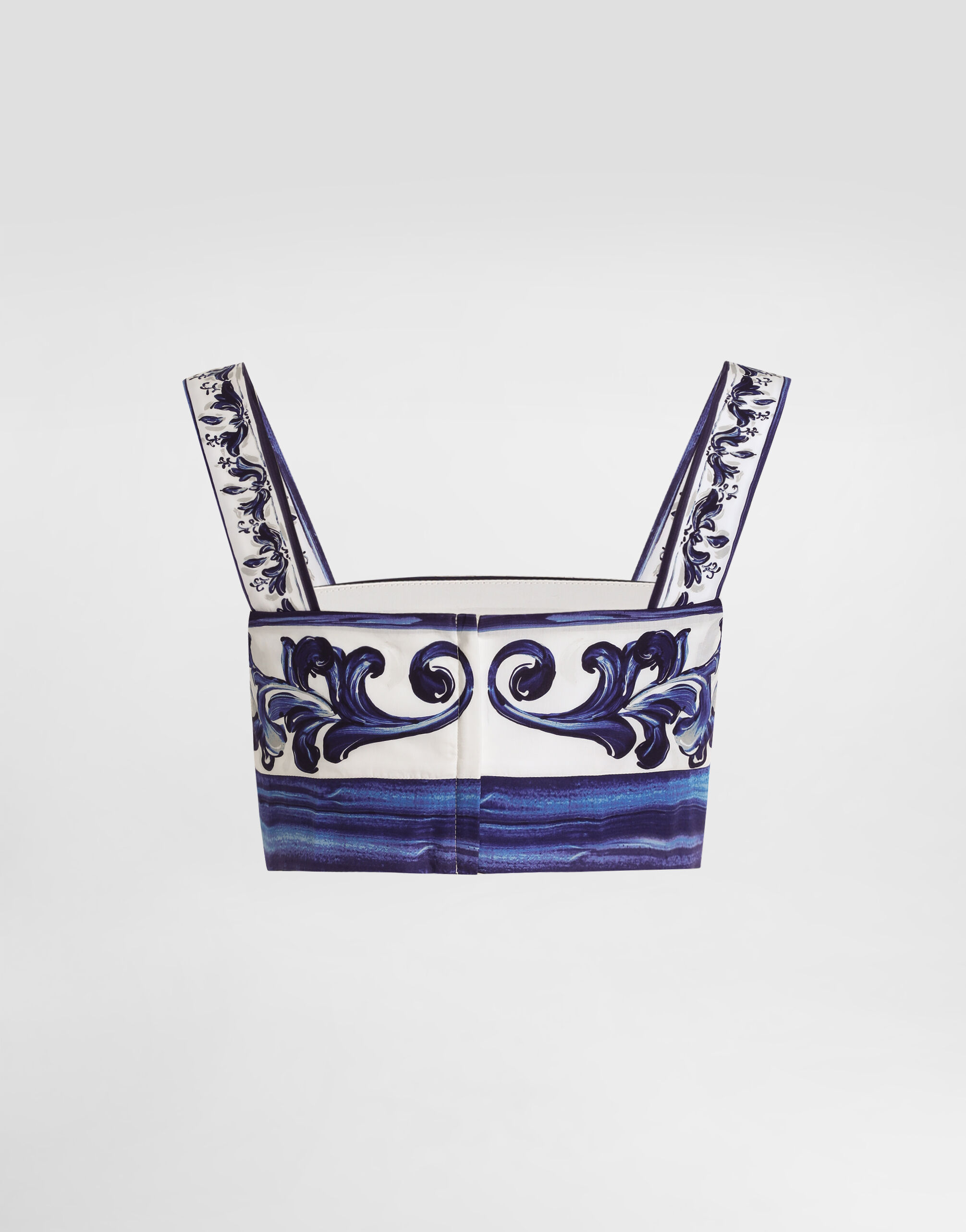 Majolica-print poplin top in Print for Women | Dolce&Gabbana® US