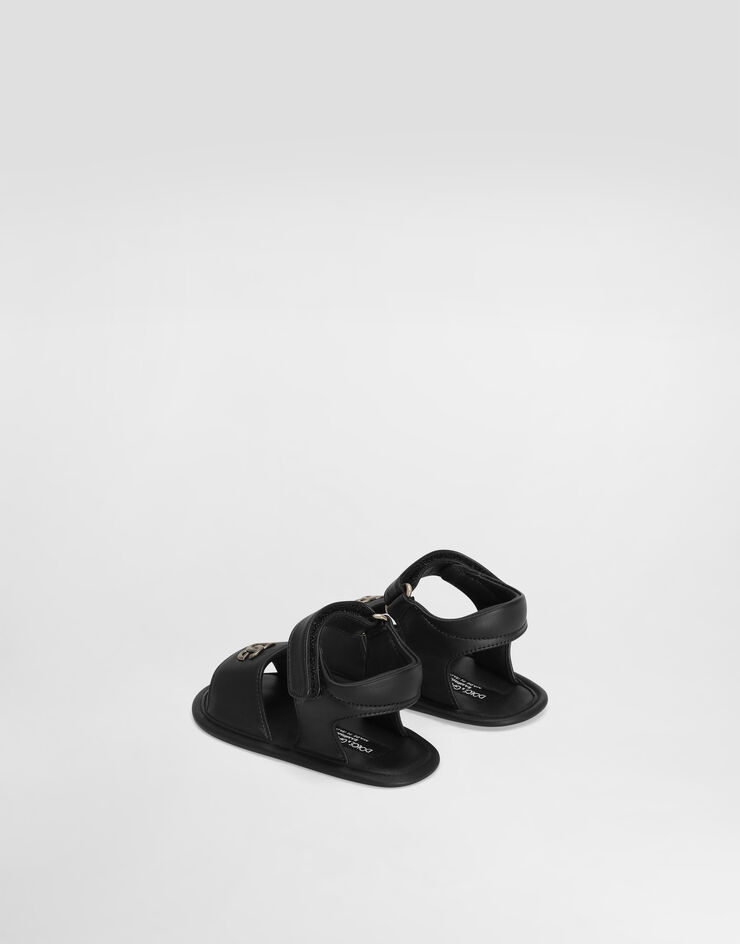 Dolce & Gabbana DG 로고 램스킨 나파 샌들 블루 DK0157AB793