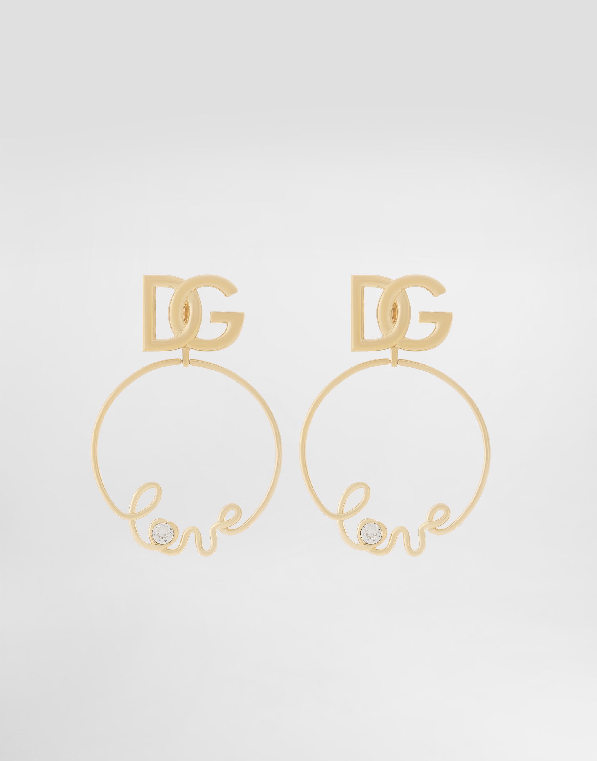 【DOLCE & GABBANA】Orecchini a clips con logo Dolce & Gabbana DG-logo clip-on Earrings | Gold | FARFETCH