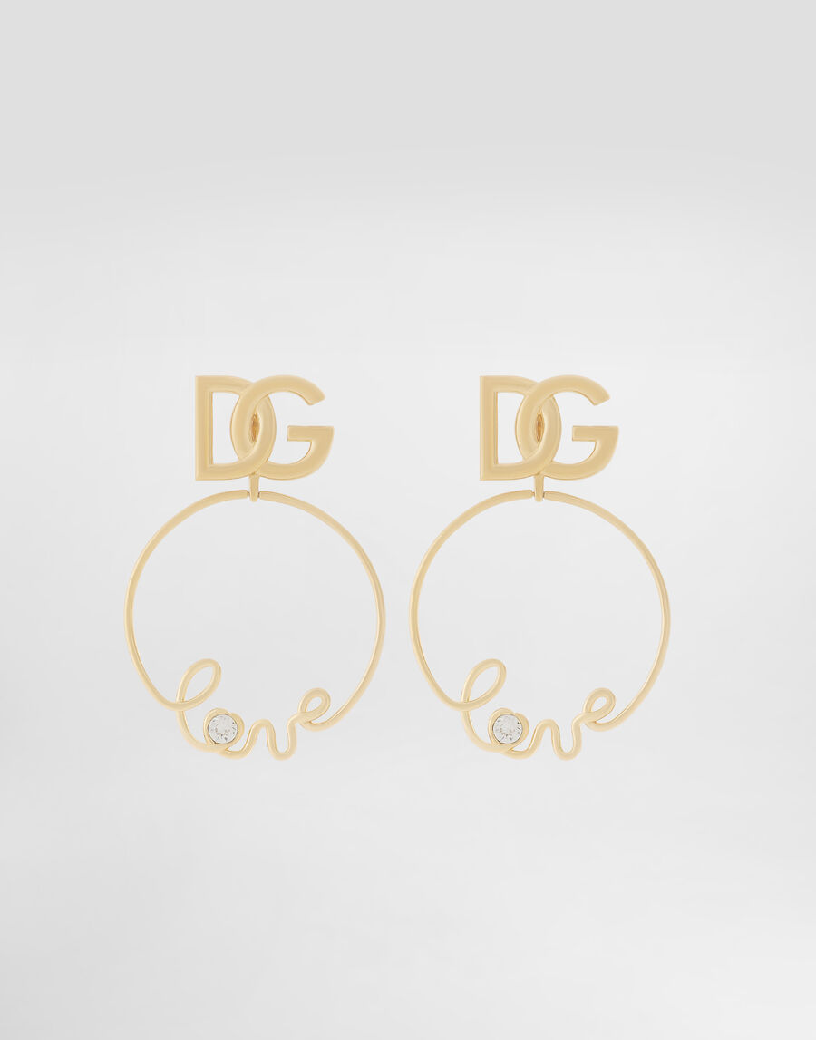 Clip-on “love” earrings with DG logo