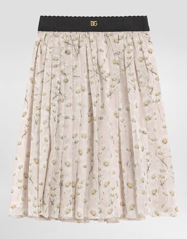Dolce & Gabbana Gonna in chiffon stampa margherite Stampa L55I00IS1ZR