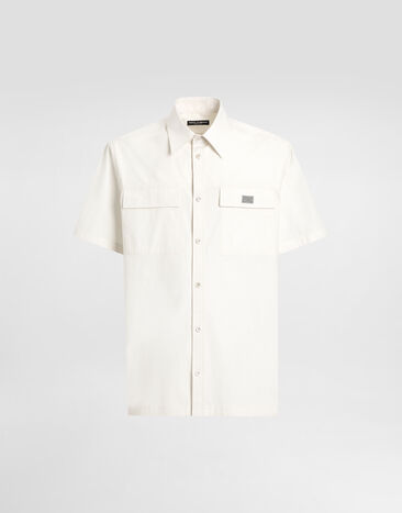 Dolce & Gabbana Poplin shirt with tag Beige G5MR3TFUEFJ