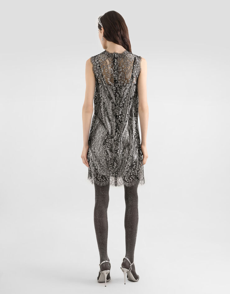 Dolce & Gabbana Lamé lace dress Dolce & Gabbana Lamé lace dress Silver F6ATYTILMCF