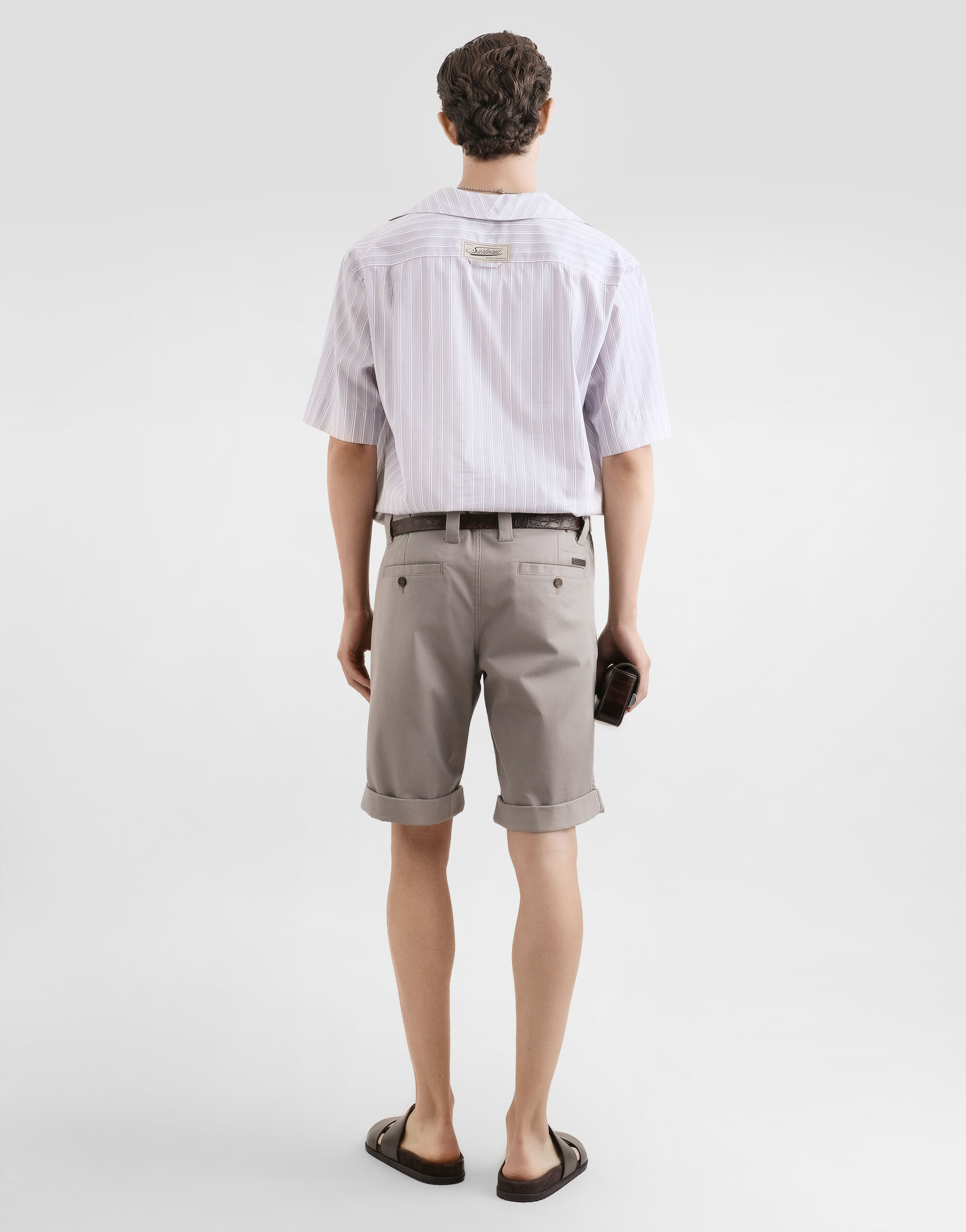 Striped cotton poplin shirt - thumbnail 3