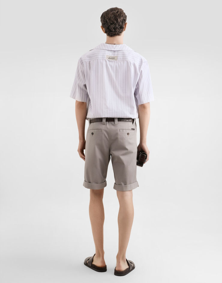 Dolce & Gabbana Рубашка из хлопкового поплина в полоску Multicolor G5NE3TFR50E