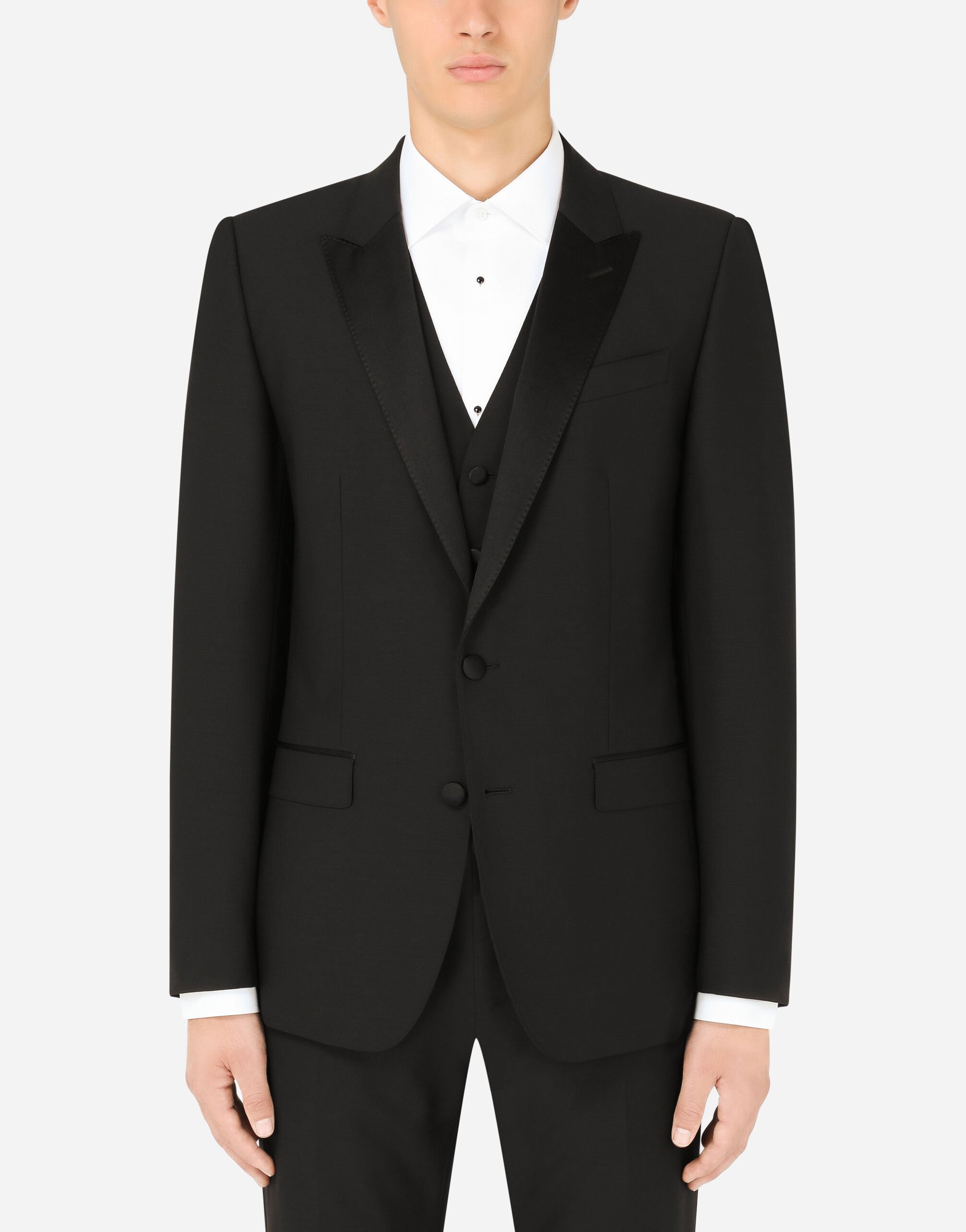 Blackのメンズ 3-piece wool suit | Dolce&Gabbana®