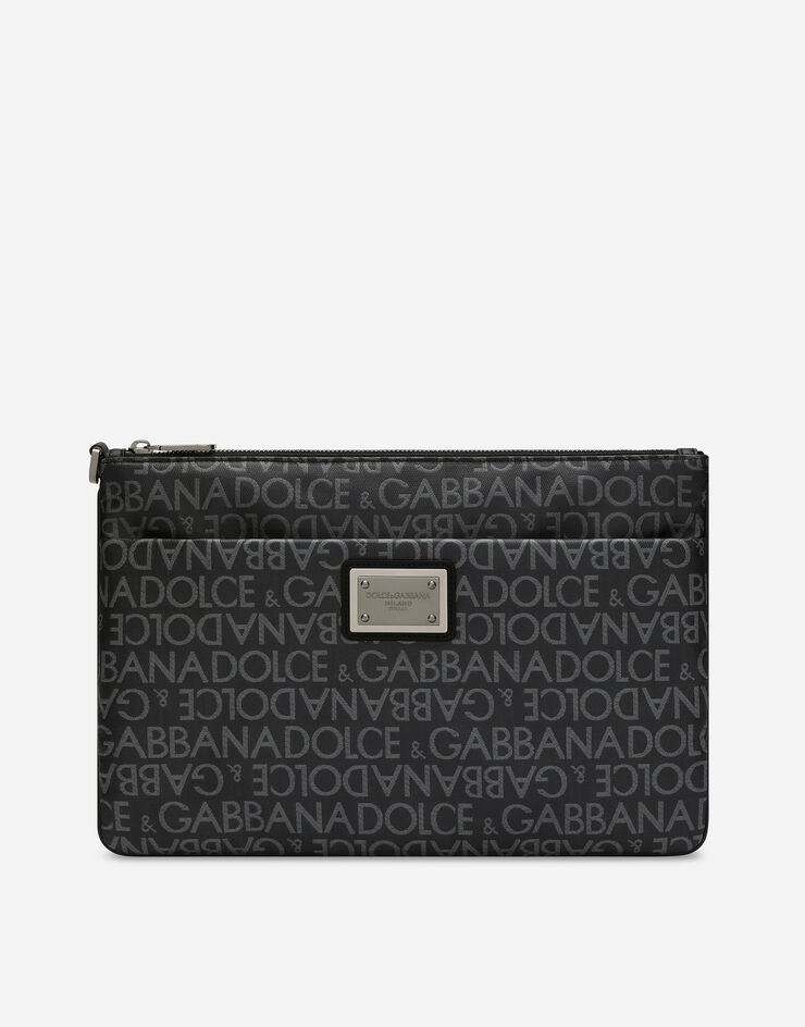 Dolce & Gabbana Pouch in jacquard spalmato Stampa BP3294AJ705
