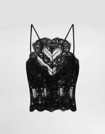 Dolce & Gabbana Lace top Black O7C91TONP58