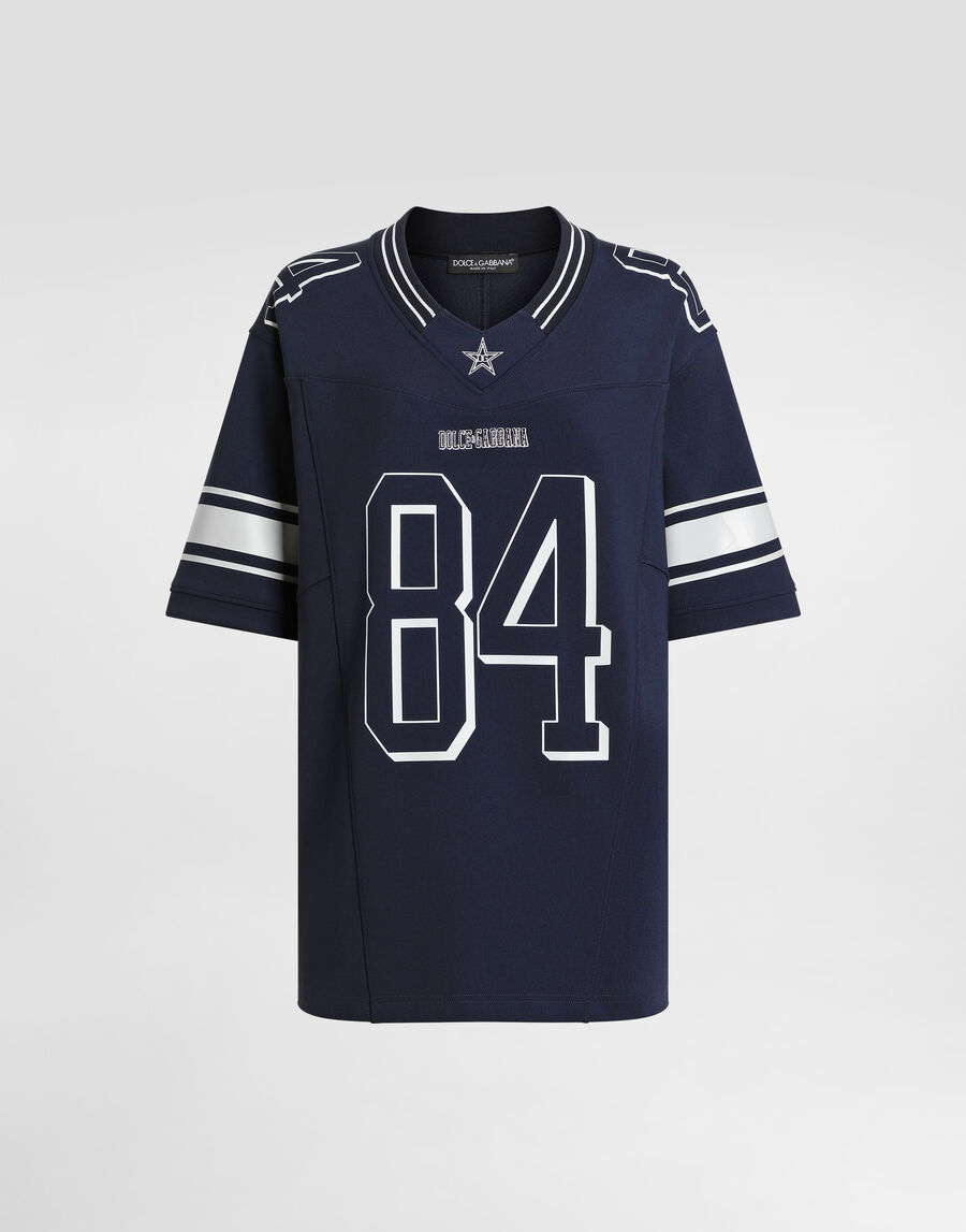 T-shirt with print and patch