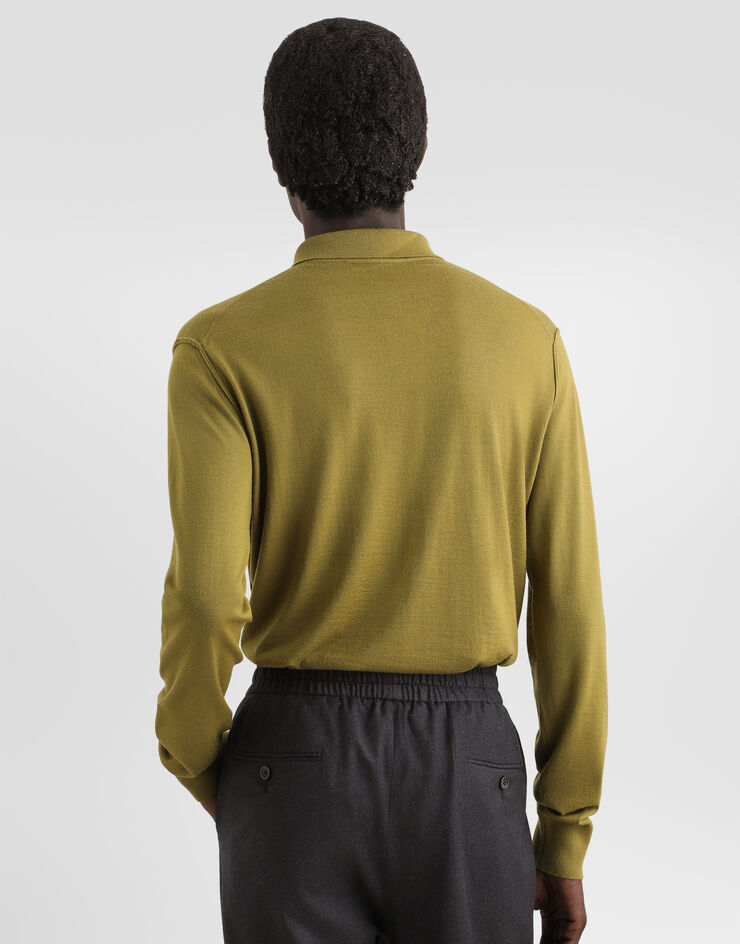 Dolce & Gabbana Knit cashmere polo shirt Dolce & Gabbana Knit cashmere polo shirt Green GXZ25TJBW1W