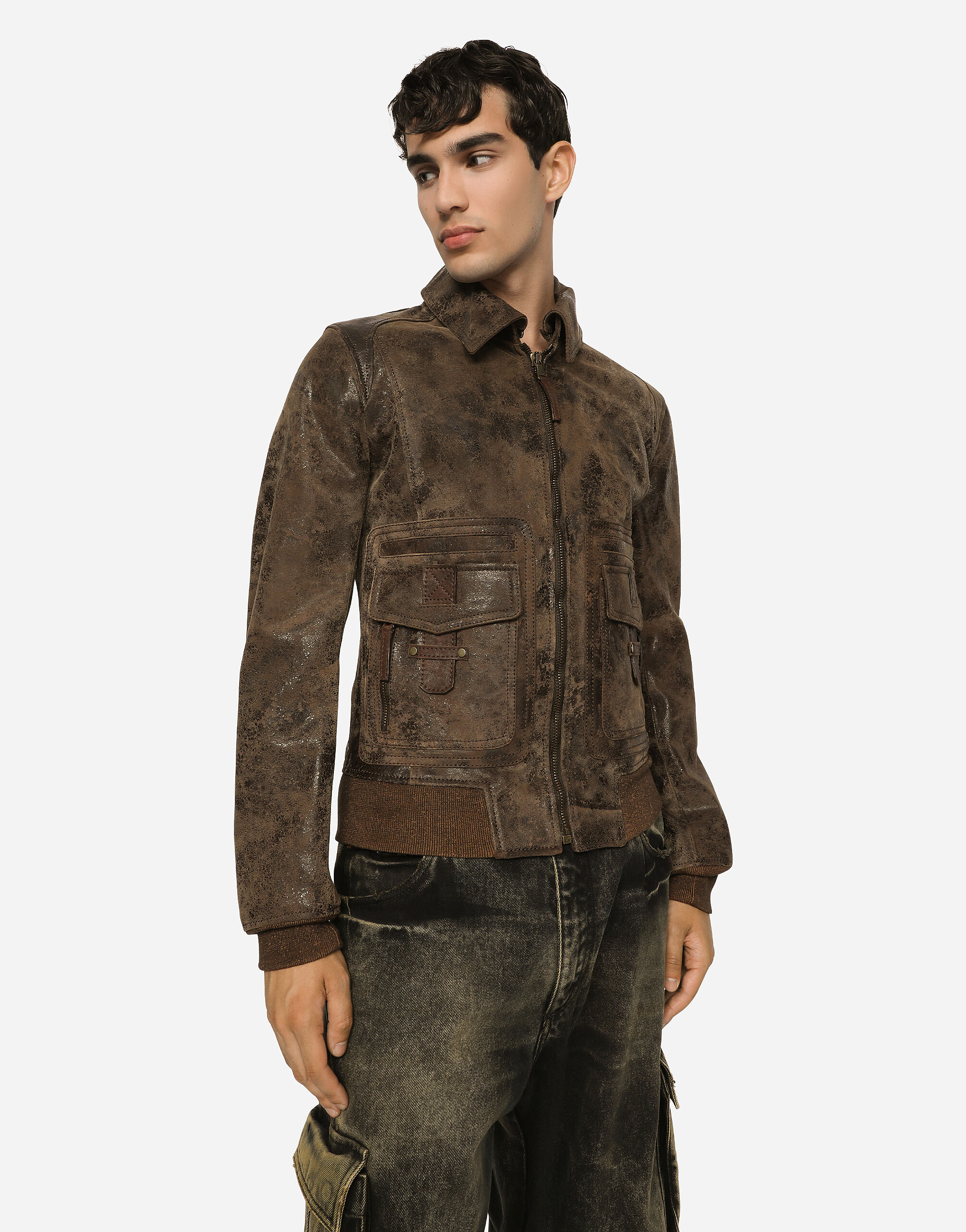 Dolce gabbana suede jacket sales