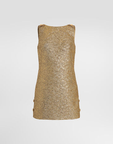 Dolce & Gabbana Lamé brocade dress Gold F62OYZFJODX