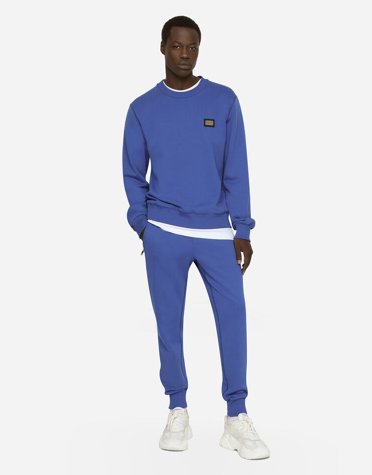 Dolce & Gabbana Jersey sweatshirt with branded tag 블루 G9ABJTG7F2G