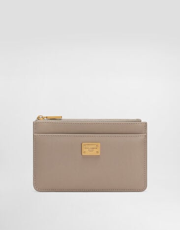 Dolce & Gabbana Plongé calfskin card holder Beige BI1261A9S25