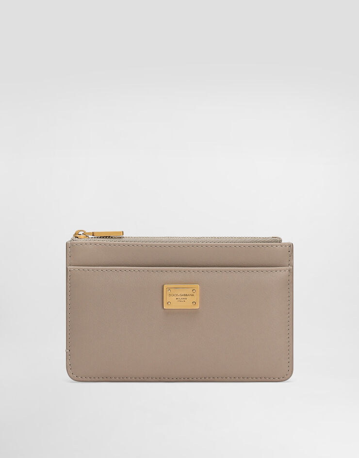 Dolce & Gabbana Plongé calfskin card holder Beige BI1261A9S25