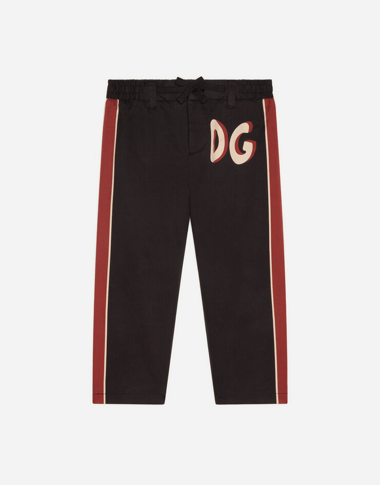 Dolce & Gabbana DRILL PANTS WITH CHOOSE DG PATCH 黑色 L43P37G7WGL