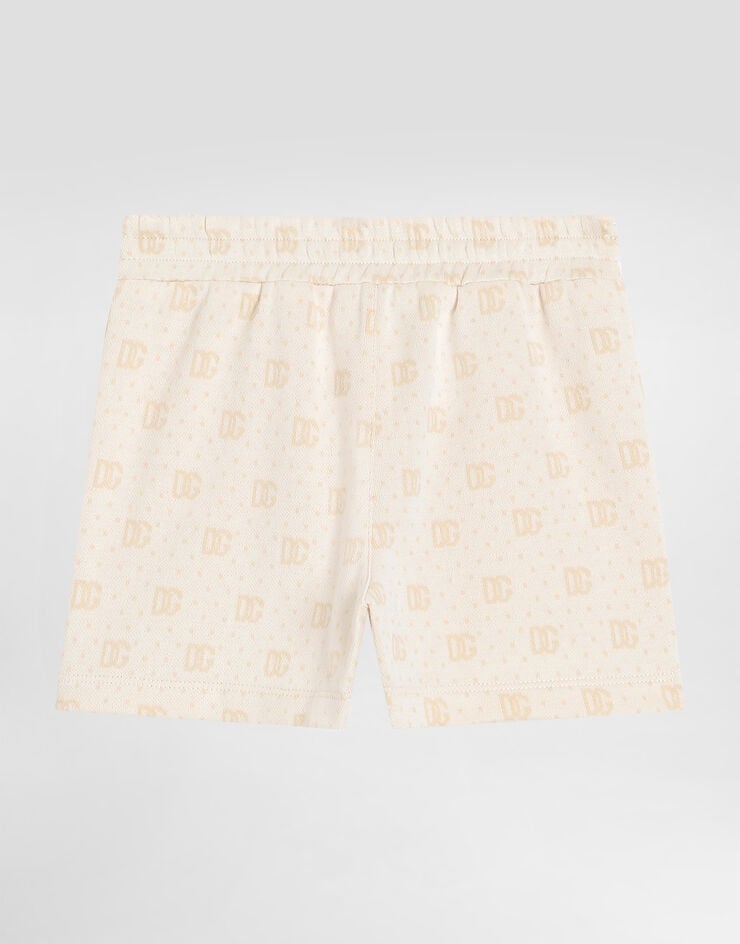 Dolce & Gabbana DG pattern and polka dots jacquard bermuda shorts Multicolor L1JQXDFJ7EA