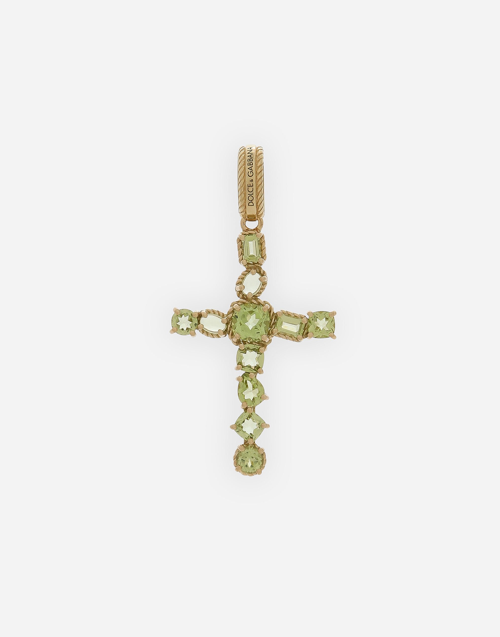 Dolce & Gabbana Anna Charm in yellow gold 18Kt and peridots Gold WANR1GWMIXQ