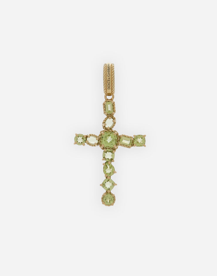 Dolce & Gabbana Anna Charm in yellow gold 18Kt and peridots Gold WAQA8GWPE01