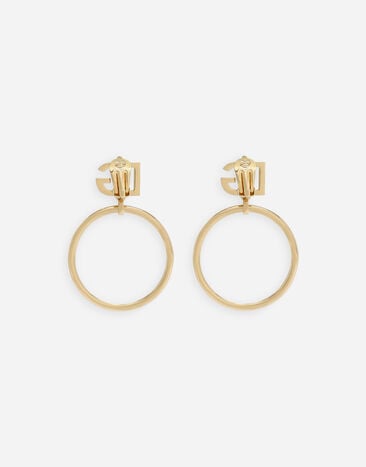 Dolce & Gabbana Boucles d’oreilles cercles avec logo DG Doré WEQ6M3W1111