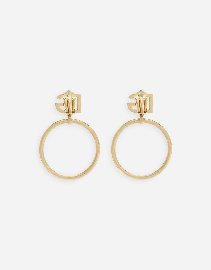 Dolce & Gabbana Kreisförmige Ohrringe mit DG-Logo Gold WEQ6M3W1111