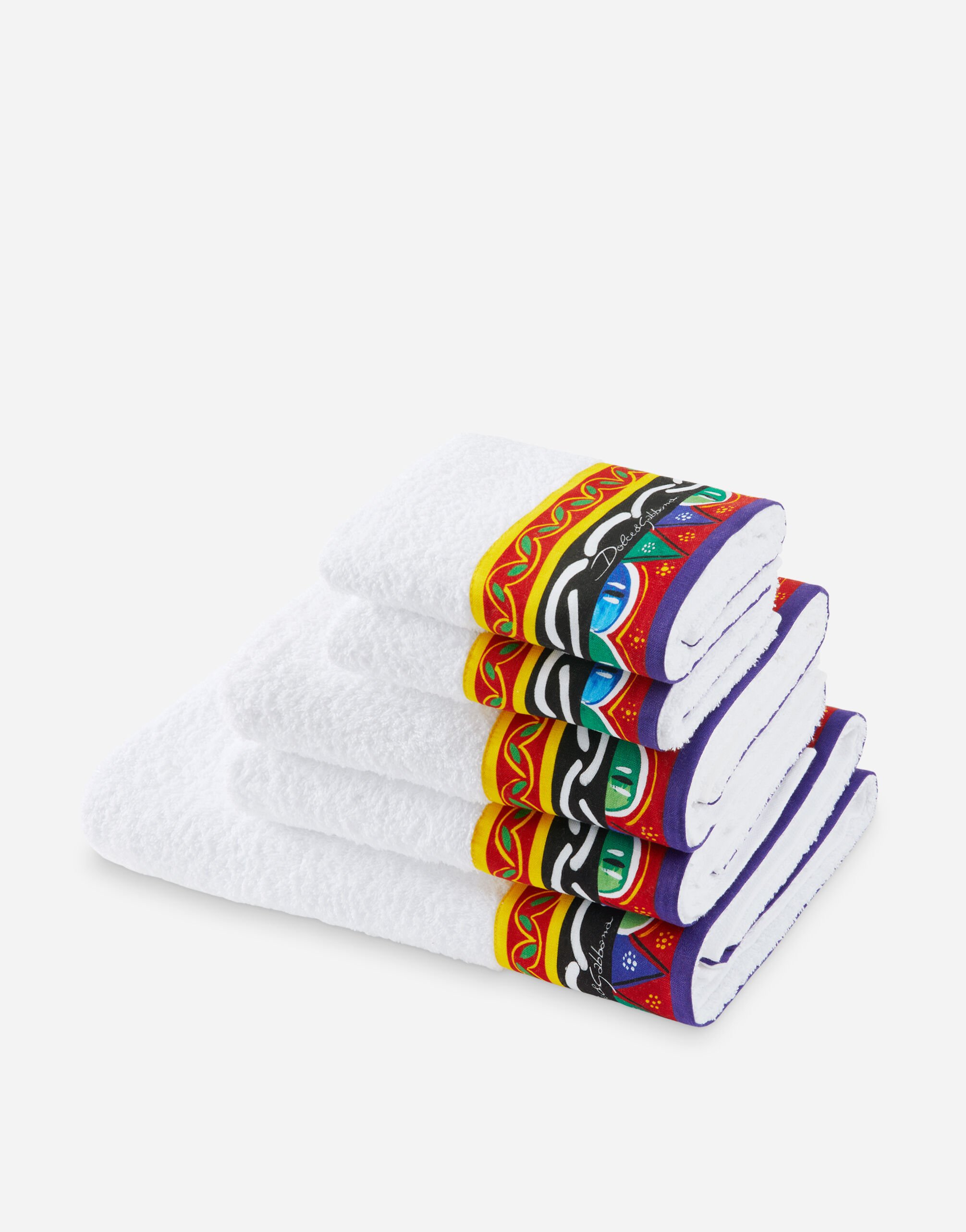Dolce & Gabbana Set of 5 Terry Cotton  Towels Multicolor TCFS01TCAGB