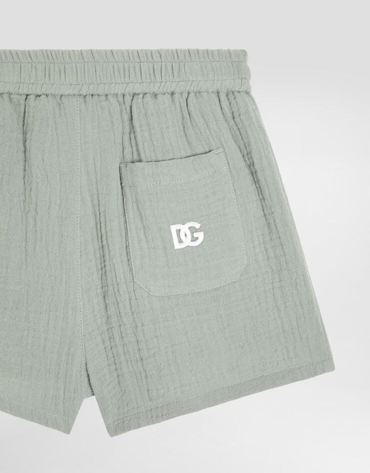 Dolce & Gabbana Cotton gauze bermuda shorts Green L14Q07FU5YU