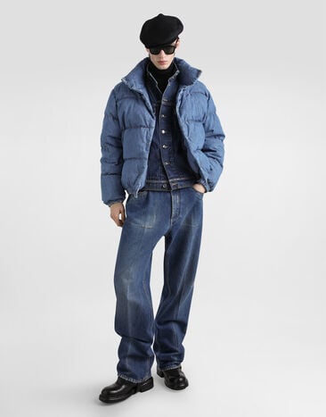 Dolce & Gabbana جاكيت مبطن من دنيم قطني Multicolor G9BUCDG8NW5