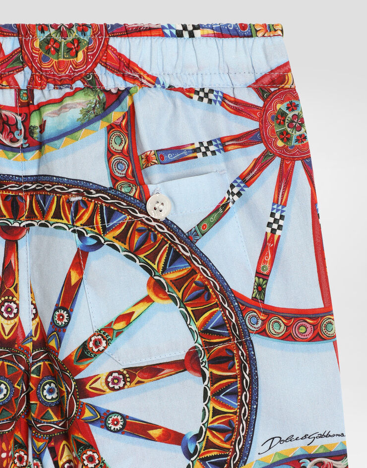 Dolce & Gabbana Carretto-print poplin bermuda shorts Multicolor L14Q26HS5VV