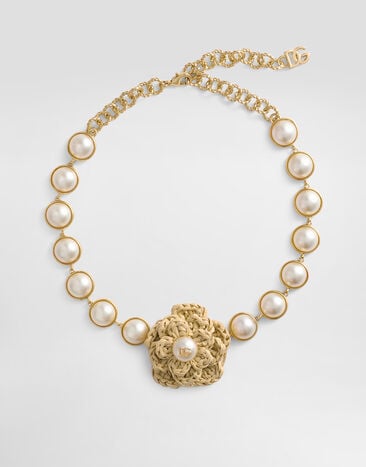 Dolce & Gabbana Collar con flor Dorado WNR6R1W1111