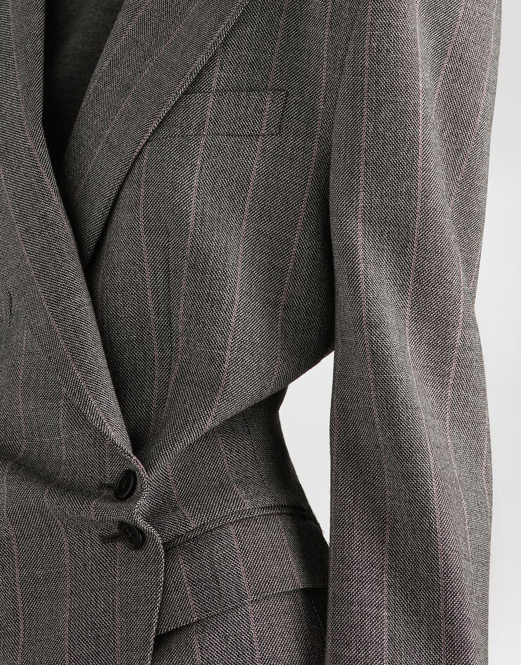 Dolce & Gabbana Double-breasted pinstripe wool jacket Dolce & Gabbana Double-breasted pinstripe wool jacket Multicolor F2JBDTFRBDP
