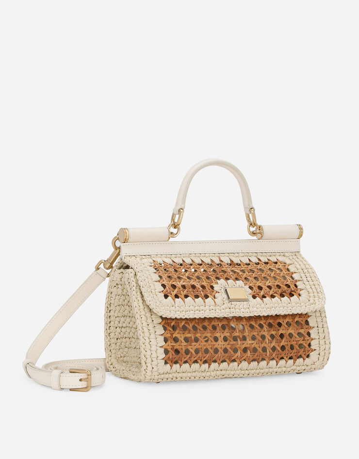 Dolce & Gabbana Bolso de mano Sicily alargado Beige BB7652AV888