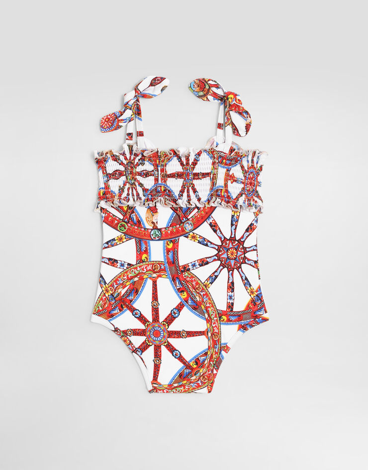 Dolce & Gabbana Carretto-print one-piece swimsuit Dolce & Gabbana Carretto-print one-piece swimsuit Multicolor L2J882ON0I9