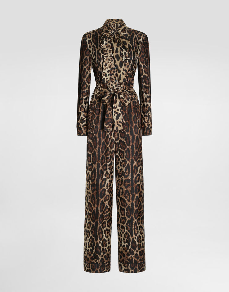 Dolce & Gabbana leo-print silk twill jumpsuit Dolce & Gabbana leo-print silk twill jumpsuit F6C1GTHS1ZX